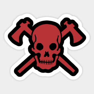 Skull Tomahawk Sticker